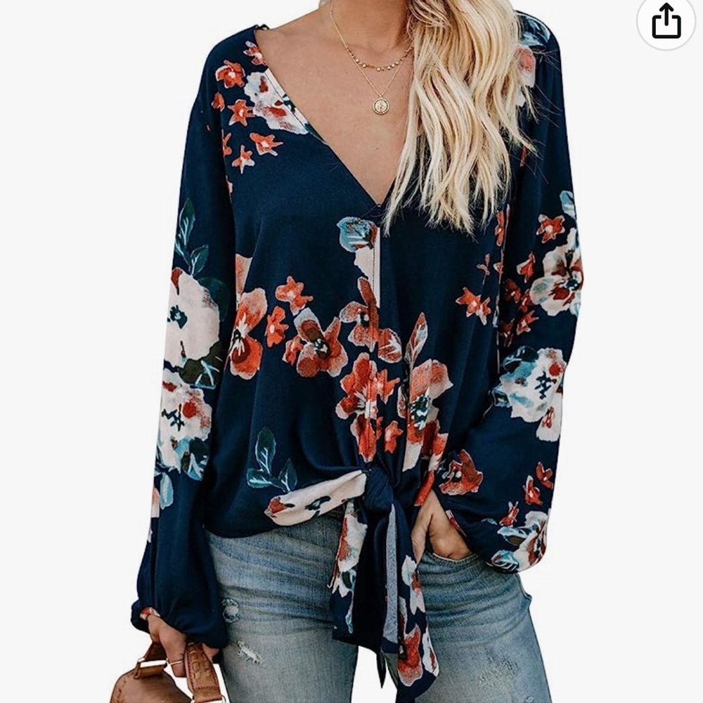Women’s Large Floral Blouse